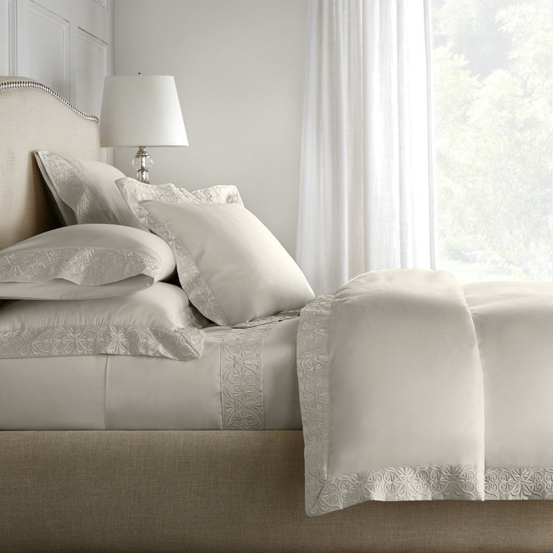 Ariane Duvet Cover Set, Queen, White