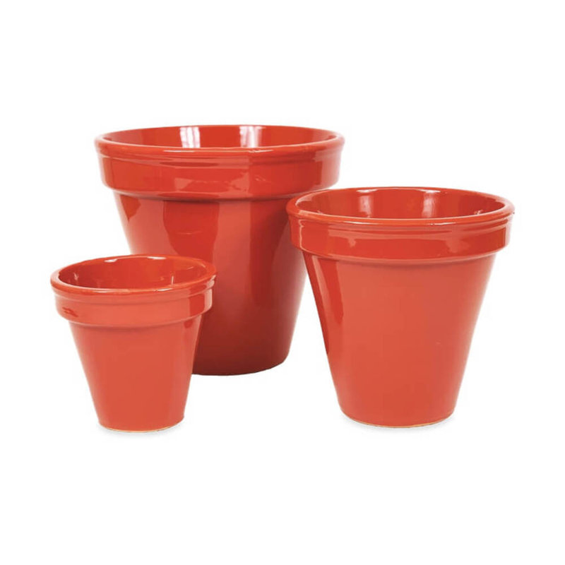 Lawryn Handmade Pot Planter, Red