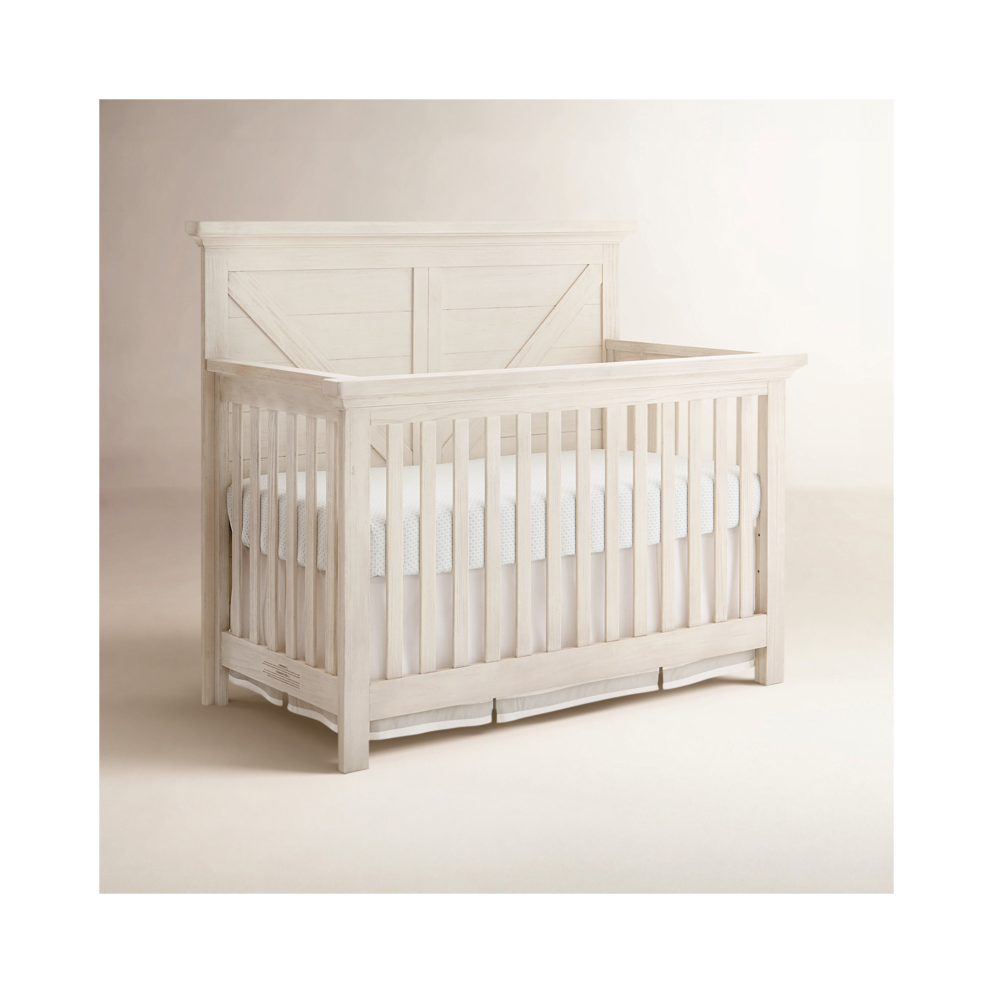 Aceline 4 -in-1 Convertible Crib, Brushed White