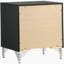 Black 2-Drawer Nightstand Bedside Table