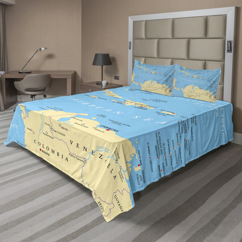 Microfiber Sheet Set, King Sheet Set + Fitted Sheet + 2 Pillowcases