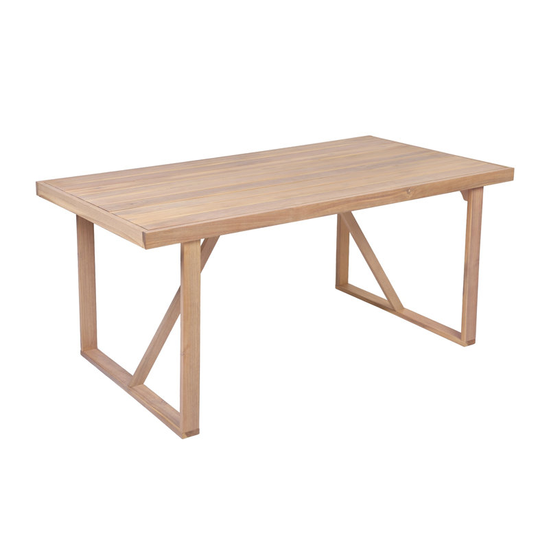 67" Acacia Wood Outdoor Dining Table, Ideal for Patio & Garden Gatherings