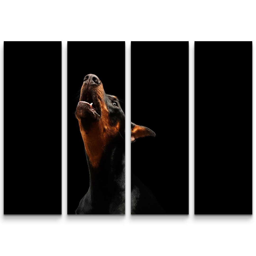 4-tlg.Â Leinwandbilder-SetÂ Doberman Pinscher - Portrait