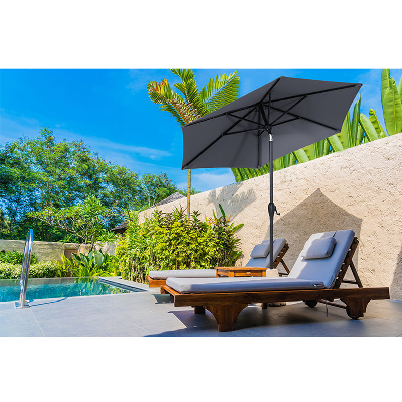Hurt 220cm Market Parasol, Grey