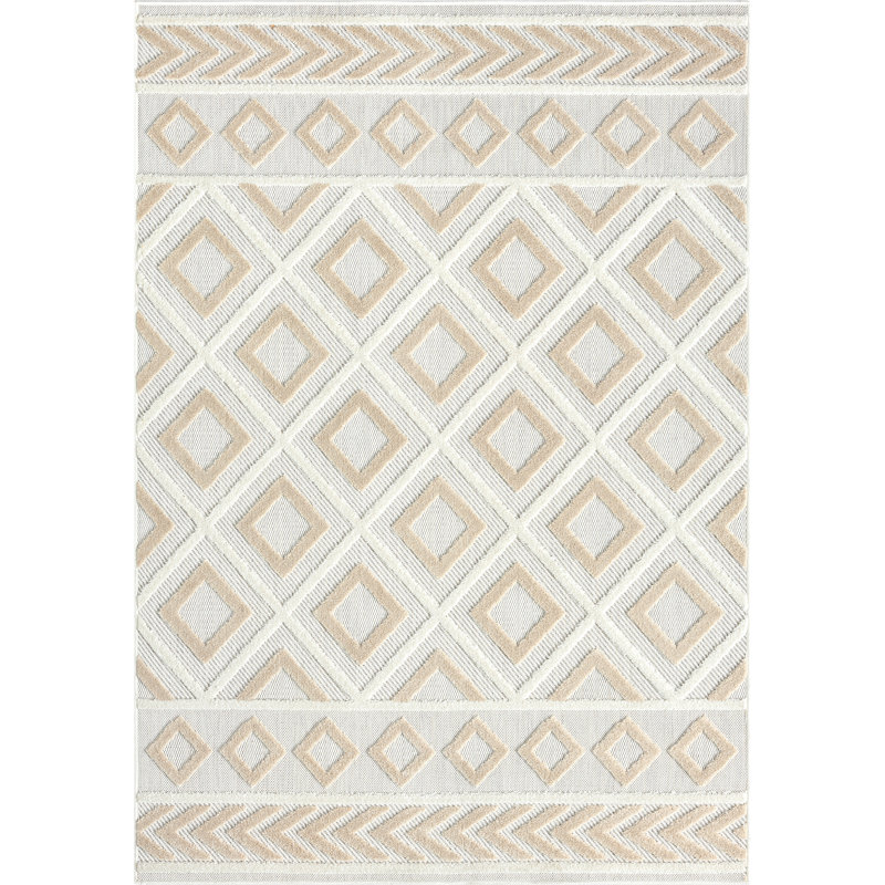 Atai Geometric Indoor / Outdoor Rug, Rectangle 6' x 9'