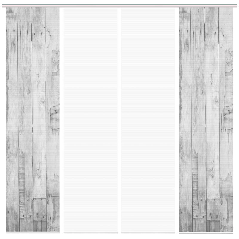 Semi Sheer Sliding Panel, in Grey