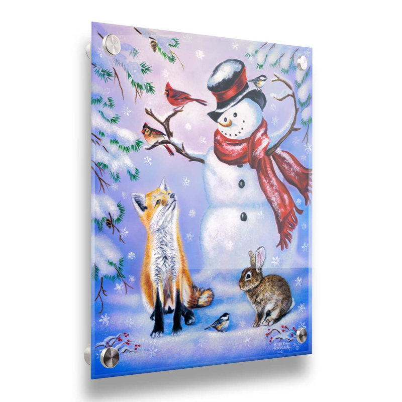 Winter Friends par Robert Andrea, Plastique / acrylique, Non, H 30 po x l 24 po x P 1 po