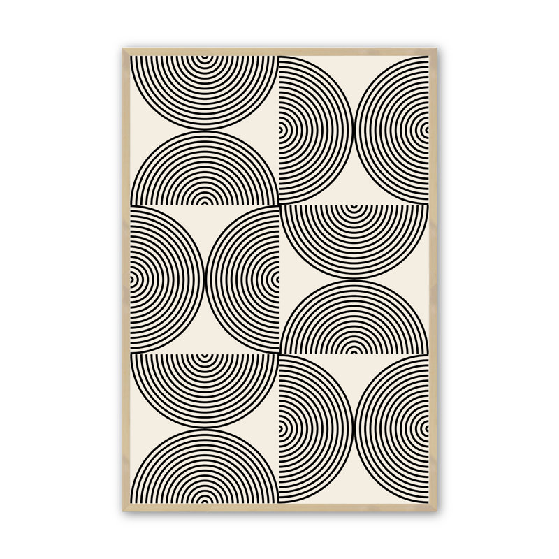 Modernist Quartet I, reproduction d'art encadrée, H 15,5 po x l 12,5 po x P 1 po, Érable brut