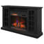 Manteau de cheminée électrique duraflame® pour téléviseur de 65 po ou moins et armoires de rangement de style campagnard, frêne noir gaufré