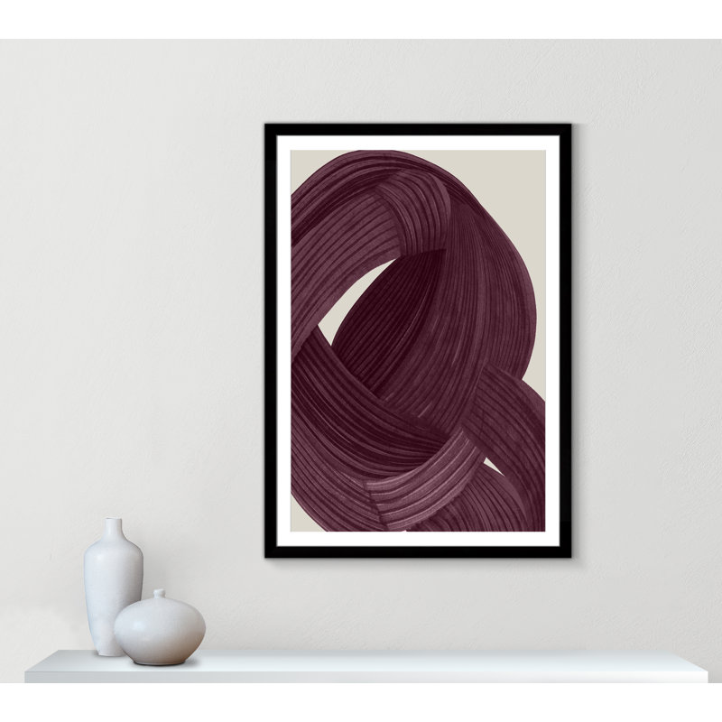 «Tangle in Aubergine II» par Casa Fine Arts, 39'' W x 55'' H, Imprimé mat, Satin Black