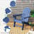 Outdoor Adirondack Chair With Built-In Cup Holder For Backyard Porch-36485890