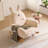 Eggshell arc-shaped streamlined rocking chair
