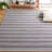 Annia Flat Weave Cotton Striped Rug-1910146888