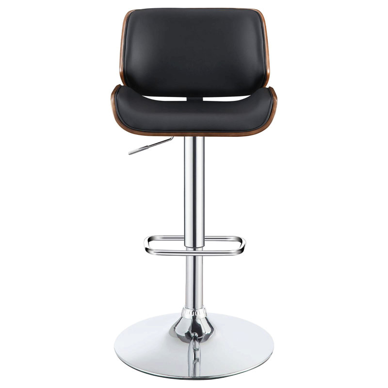 Tabouret de bar réglable noir et chrome