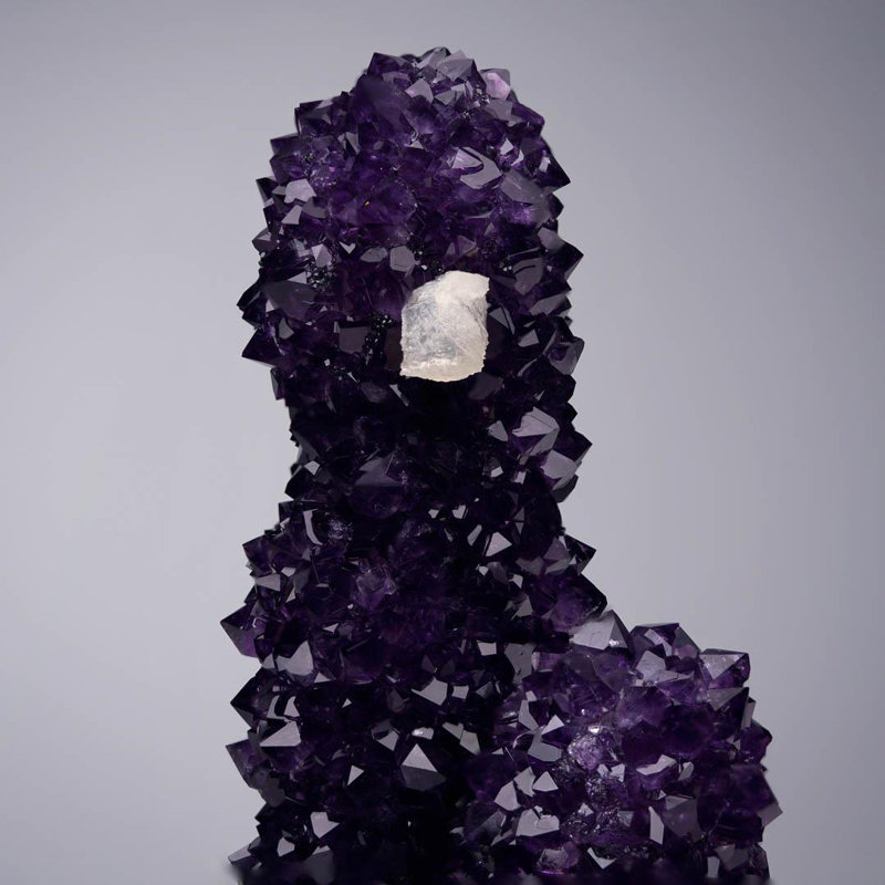 Stalactites améthyste avec calcite