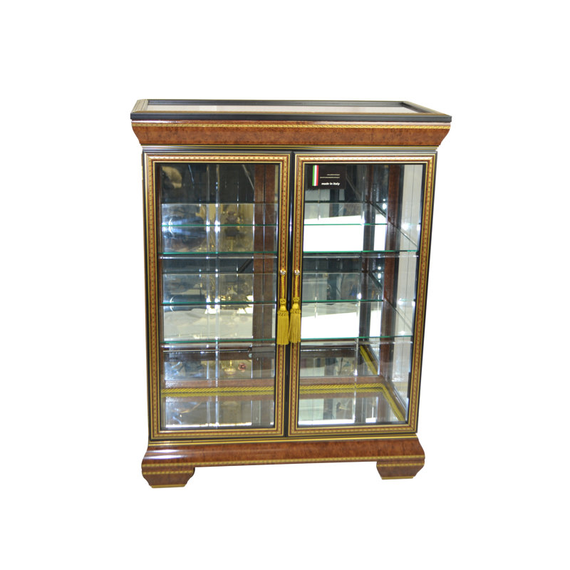 Armoire vitrine à double porte en bois de qualité italienne fine Scotto
