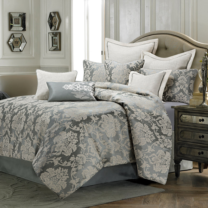 Cambria Comforter Set - Mineral, King Comforter + 5 Shams + 4 Pillows