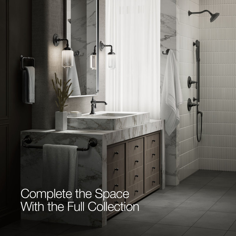 Artifacts® Single Hole Bathroom Faucet with Drain Assembly, Matte Black
