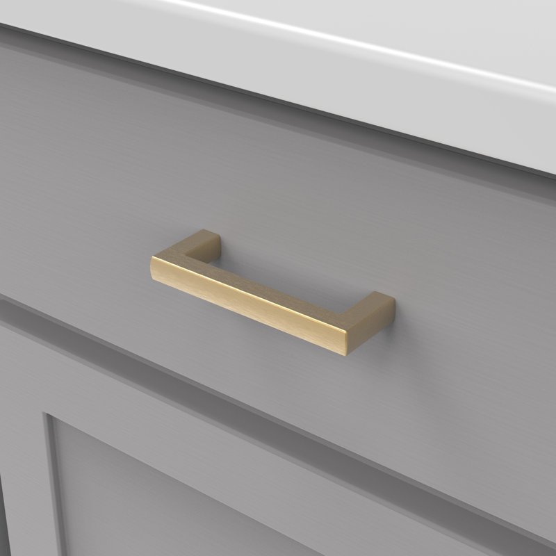 Coventry Center Appliance Pull, 3 3/4", Brushed Golden Brass, 0.5"