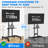 Aeran Rolling TV Stand with Power Outlet for 32-70 Inch TVs
