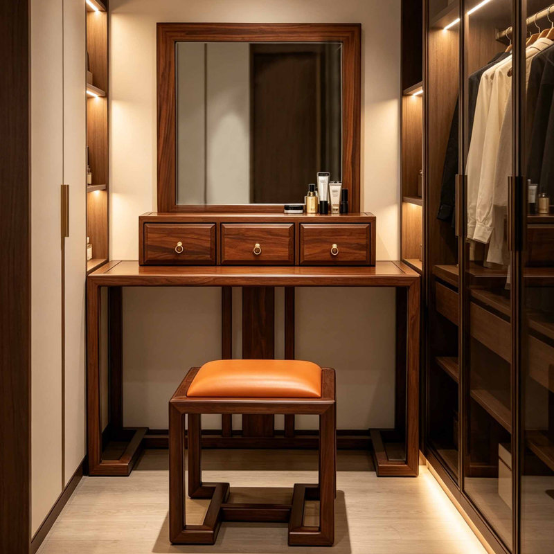 Chinese style indoor retro dressing table