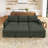 Rundey L Shaped Corduroy Sleeper Upholstered Sectional Sofa Couch-119110883