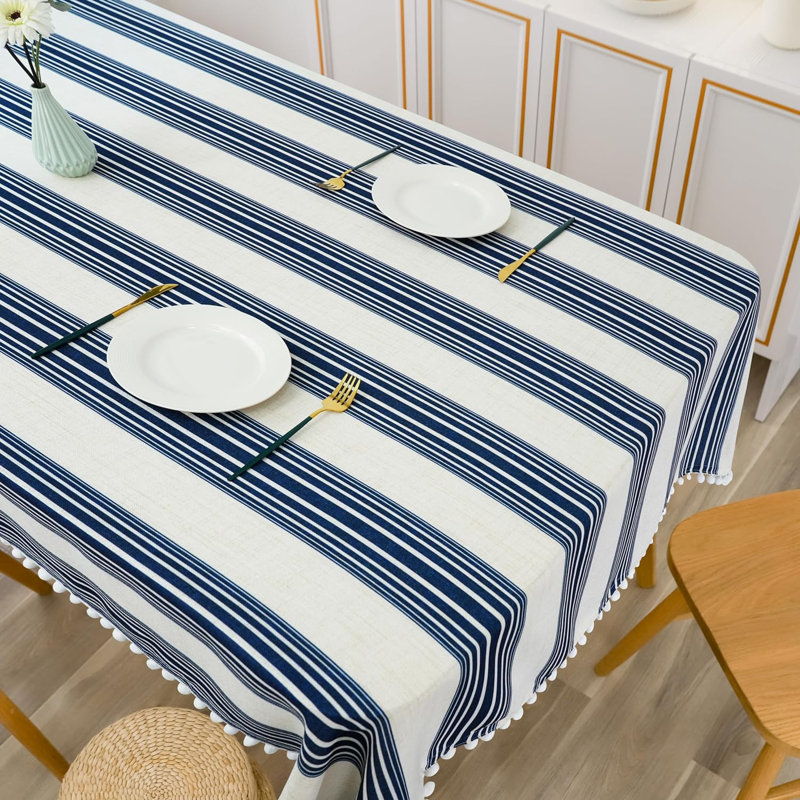 Nappe Cimdins, 102 po x 54 po, Bleu foncé