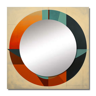 Lemari - Midcentury Square Mirror Wall Decor For Bedroom