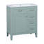 Ensemble de meuble-lavabo 30 po avec lavabo, armoire de salle de bain avec tiroirs, structure solide et panneau de fibres à densité moyenne