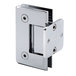 FHC PRES580BN Preston 180 Degree Glass-To-Glass Hinge, Brass Material, 5 Degree Positive Close, Beveled Profile, Brushed Nickel Finish