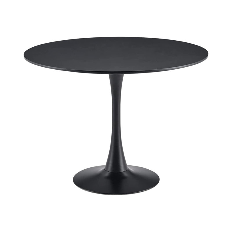 Table de salle à manger Blanco, Noir, H 29 po x L 31,5 po x l 31,5 po