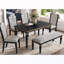 Ensemble de table de salle à manger 6 pièces avec 4 chaises capitonnées et 1 banc-1450957173-1450957178-1450957179-1450957182