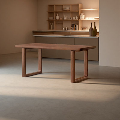 Solid walnut dining table