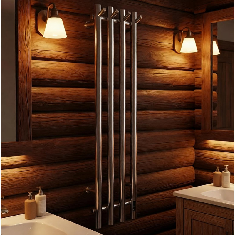 Wall Mounted Electric Towel Warmer, Silver