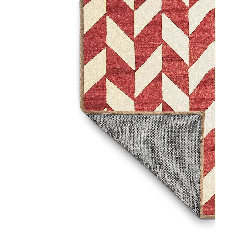 Tapis contemporains brun lavable à la machine 548, Tapis de couloir 2 pi x 5 pi