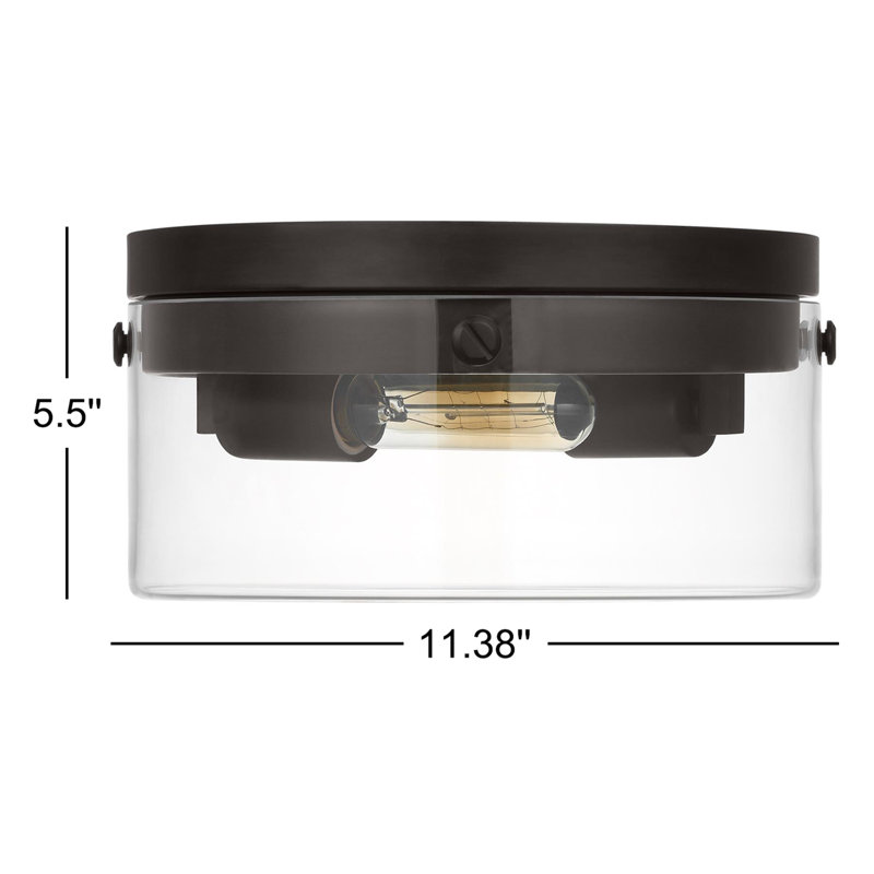 Garrett 2 - Light Flush Mount, 5.5" H x 11.38" W x 11.38" D