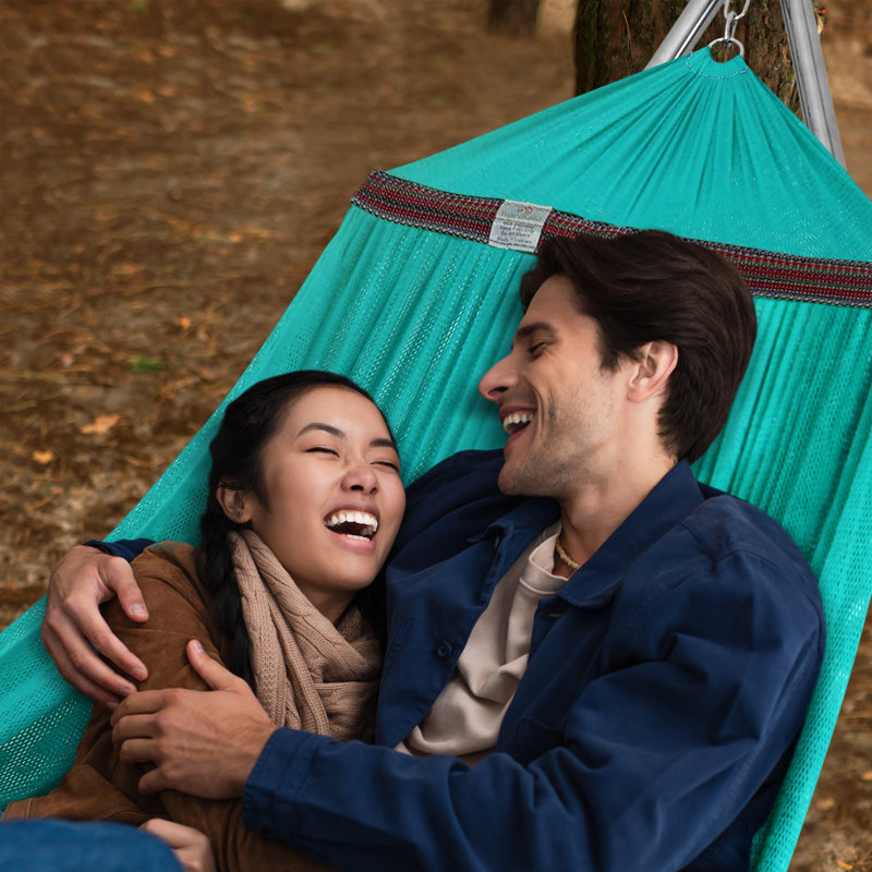 Support de hamac réglable, hamac de camping pliable et support, support de hamac double de luxe d'une capacité de 650 lb pour 2 personnes, assemblage facile, antidérapant et silencieux