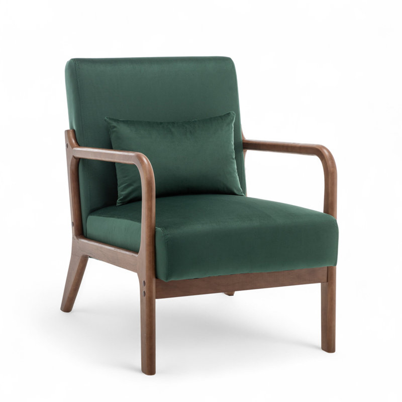 Alisija Upholstered Armchair, Dark Green Velvet