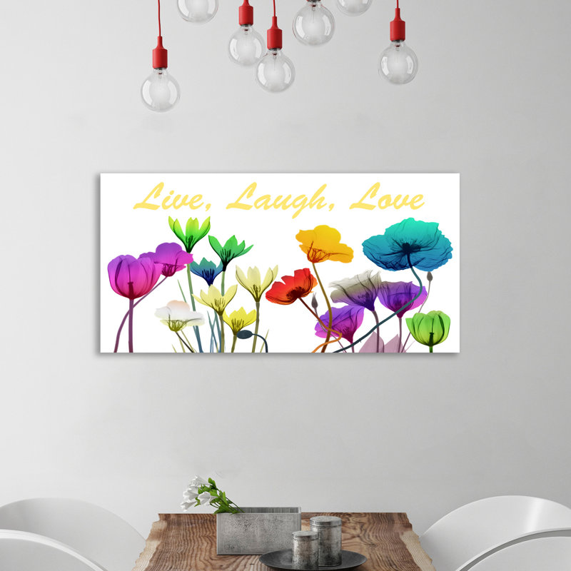 Live Laugh Love - Wrapped Canvas Print, 46 cm H x 91 cm W