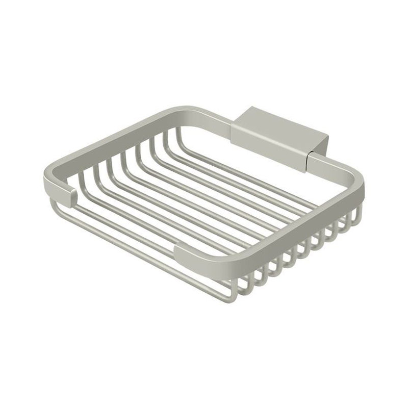 3F5BED002C7F4E5D804C17F614EDEDE9 Panier en métal, porte-savon rectangulaire en nickel brossé de 6 po, Nickel brossé