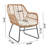 4-Piece Conversation Set In Tan And Cream-1786549696