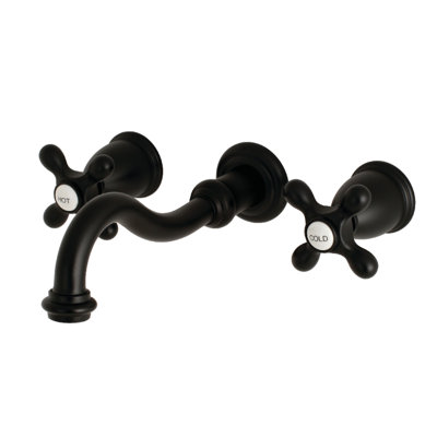 Kingston Brass Vintage Two-Handle 3-Hole Wall Mount Bathroom Faucet