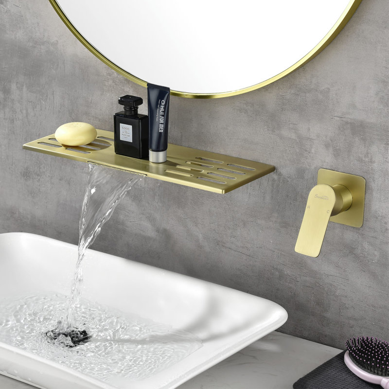 Single-handle Bathroom Faucet, Brushed Gold