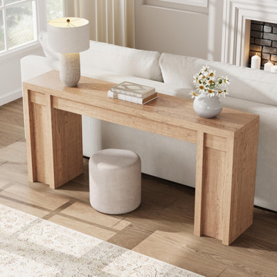 Modern 70.8" Console Table – Thick Wood Design for Entryway, Behind Sofa & Hallway by 17 Stories