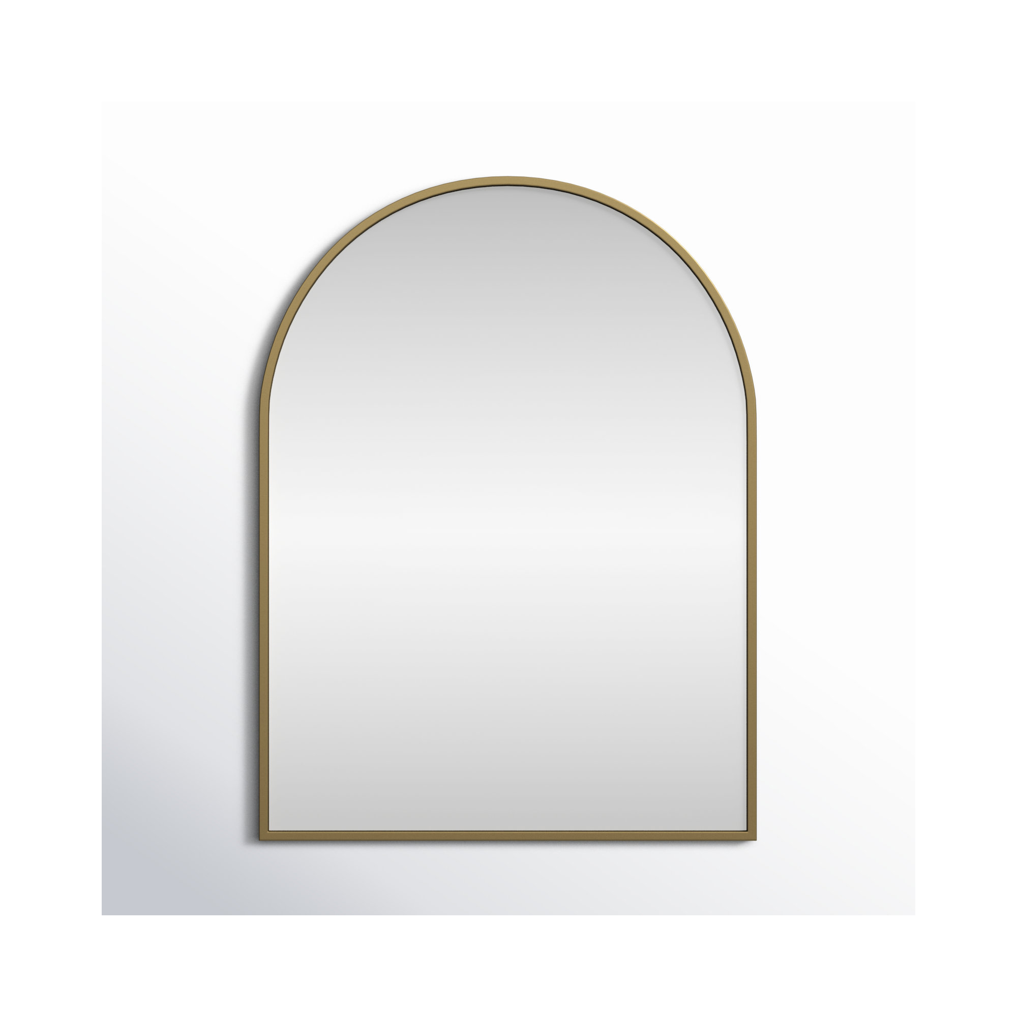Sabine Metal Arch Wall Mirror, Brass, 36" x 27"