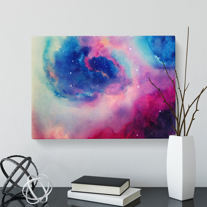 Galaxy Watercolour Vol.2 - Wrapped Canvas, 40cm H x 60cm W x 3cm D