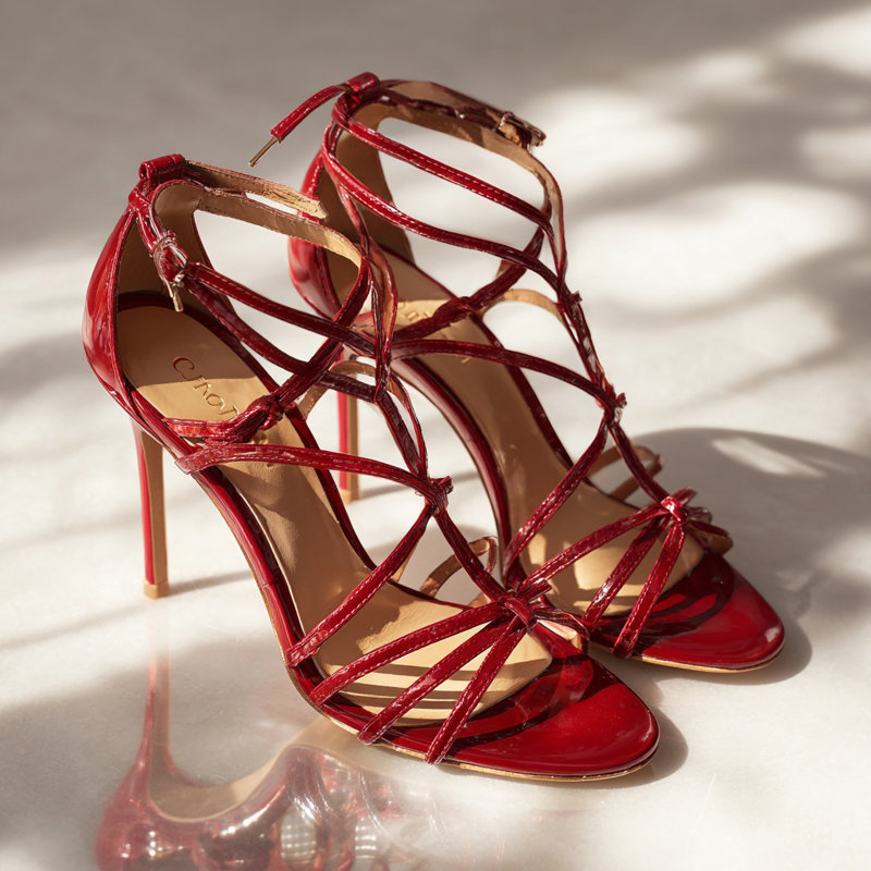 «Scarlet Heels», art mural sur toile tendue, H 40 po x l 40 po x P 1,5 po