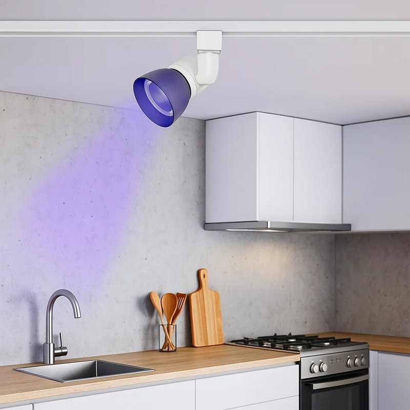Tête en métal et polycarbonate, Blanc, 10W