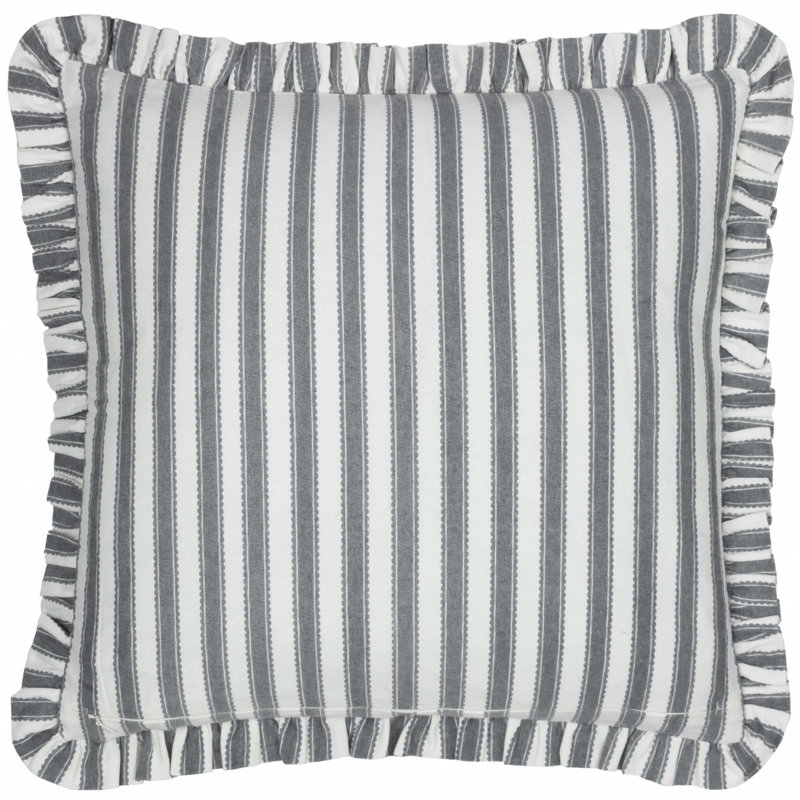 Sessile Leaf Floral Blue Square Throw Pillow Cover