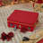 Winston Porter Gift Wrapping and Ribbon Storage Organizer Box in Red